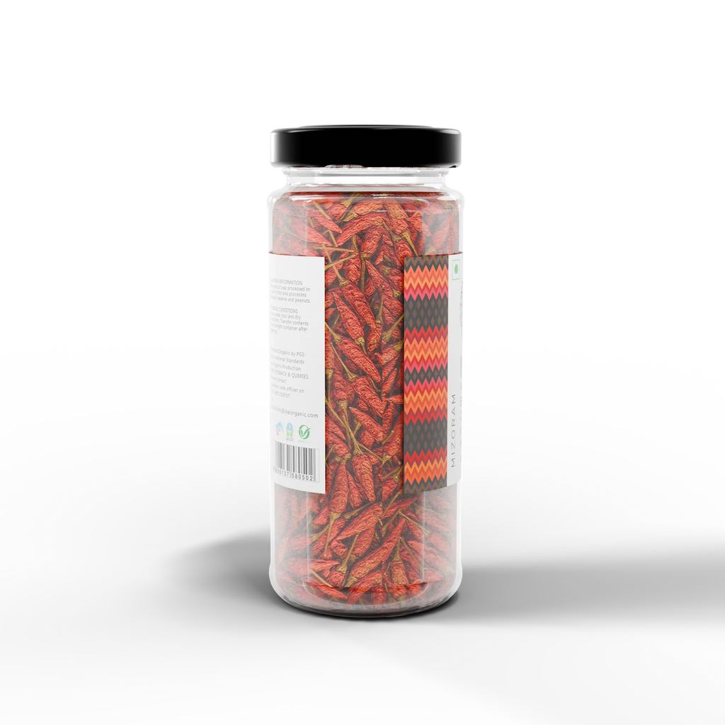 Natural Bird’s Eye Chilli | Mizo Hmarchate | Regional Speciality-Mizoram | Exotic | 25g