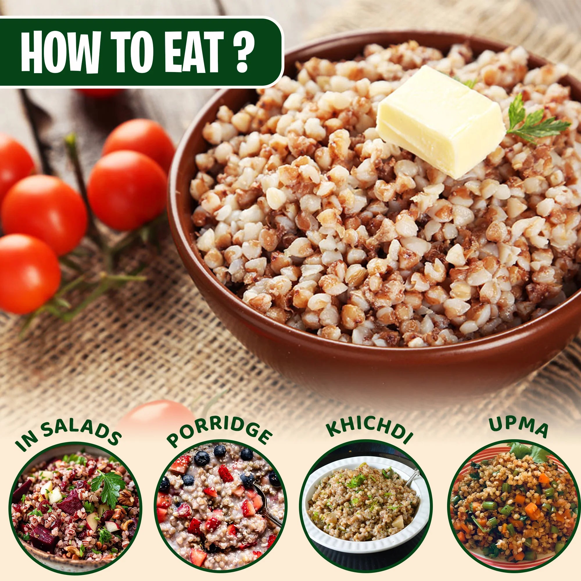 Organic Buckwheat Groats Kuttu | Gluten Free | Ancient Grain | Fasting Special | 500g