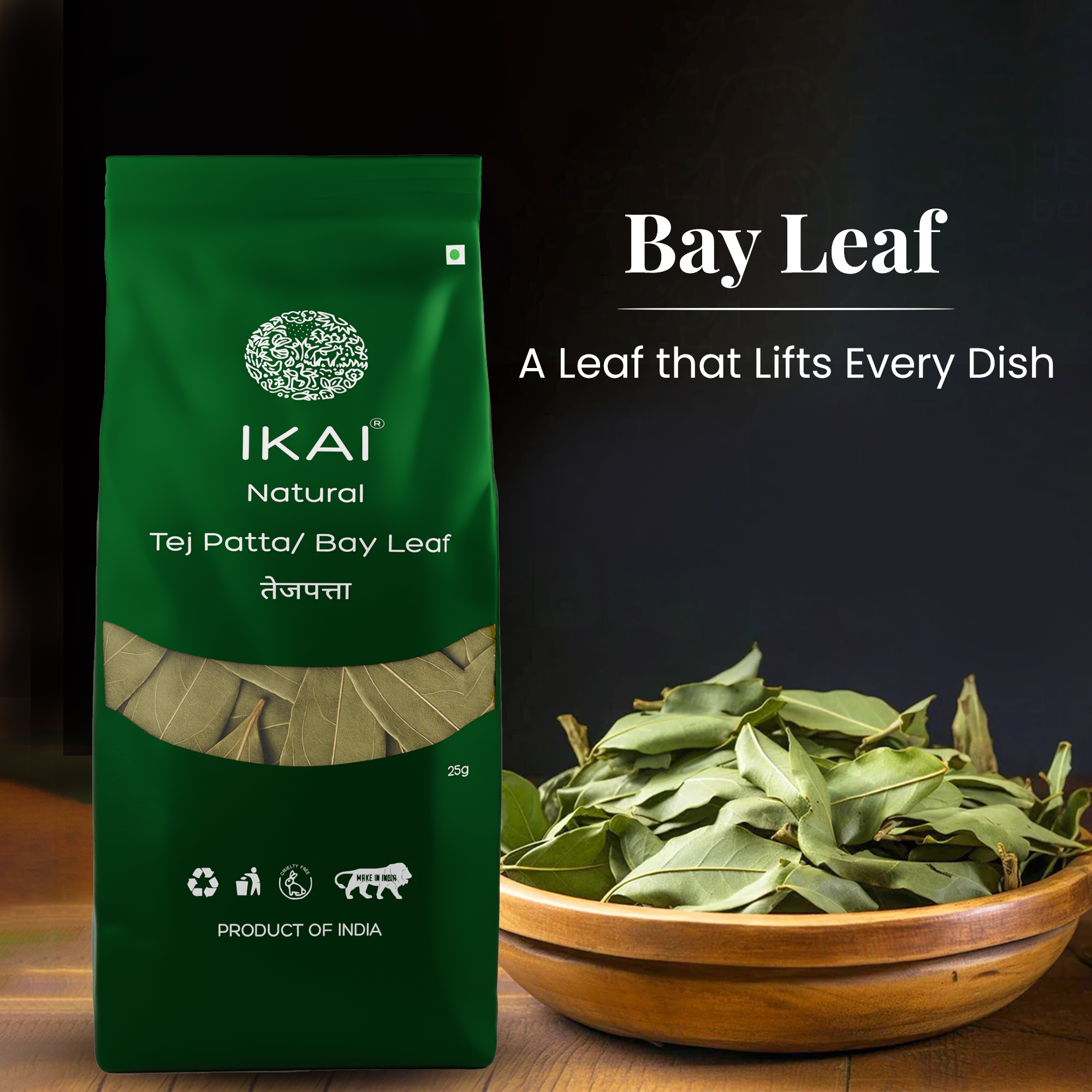 Natural Tej Pata/Bay Leaf | Pure | Sundried | Aromatic Spice | 25g