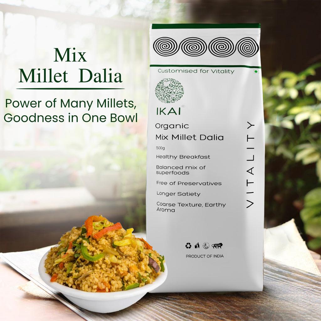 Organic Mix Millet Dalia | Multi Millets | Customised For Vitality | Gluten Free | 500g