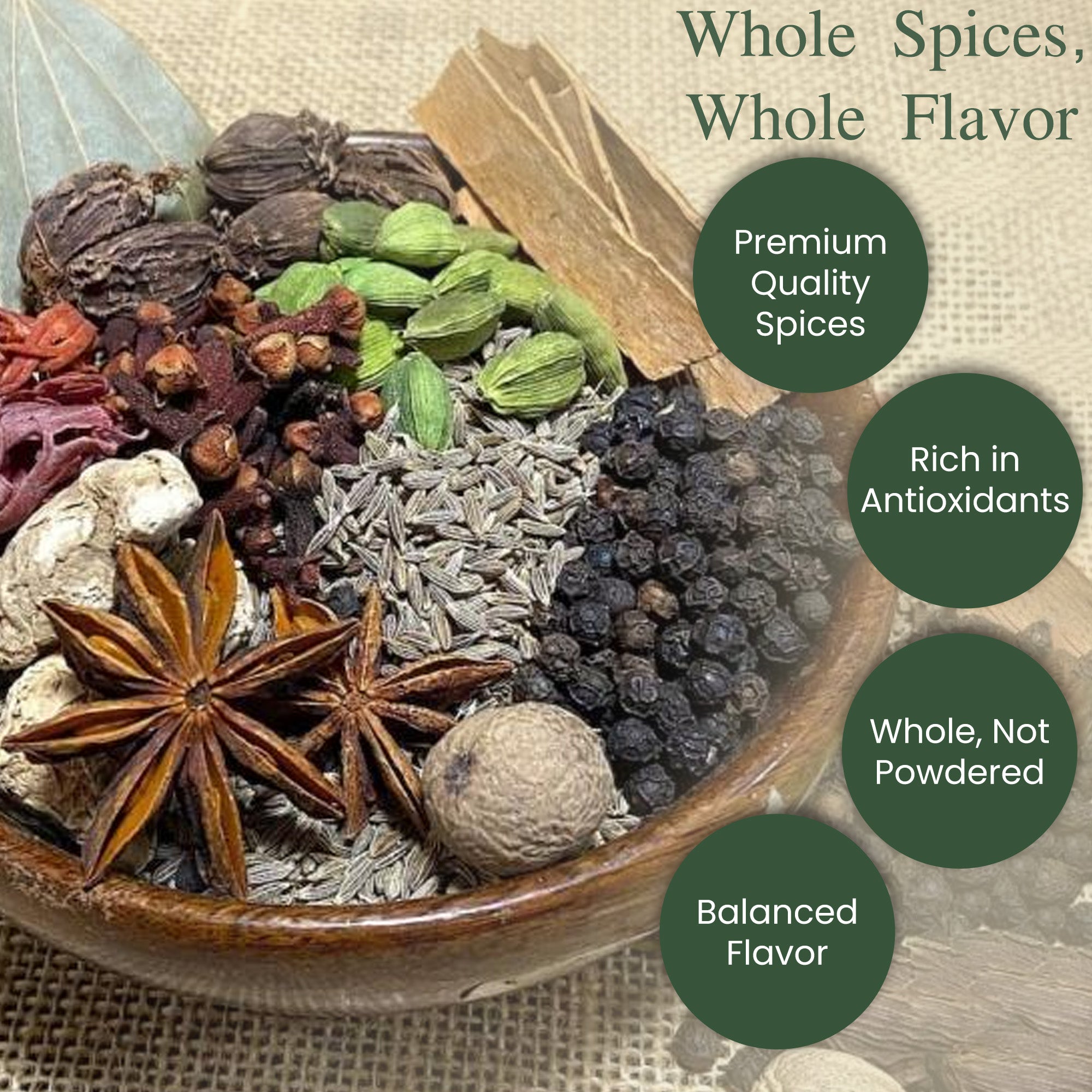 Natural Whole Garam Masala | Spice Mix | Medicinal | Pure | Aromatic | 50g