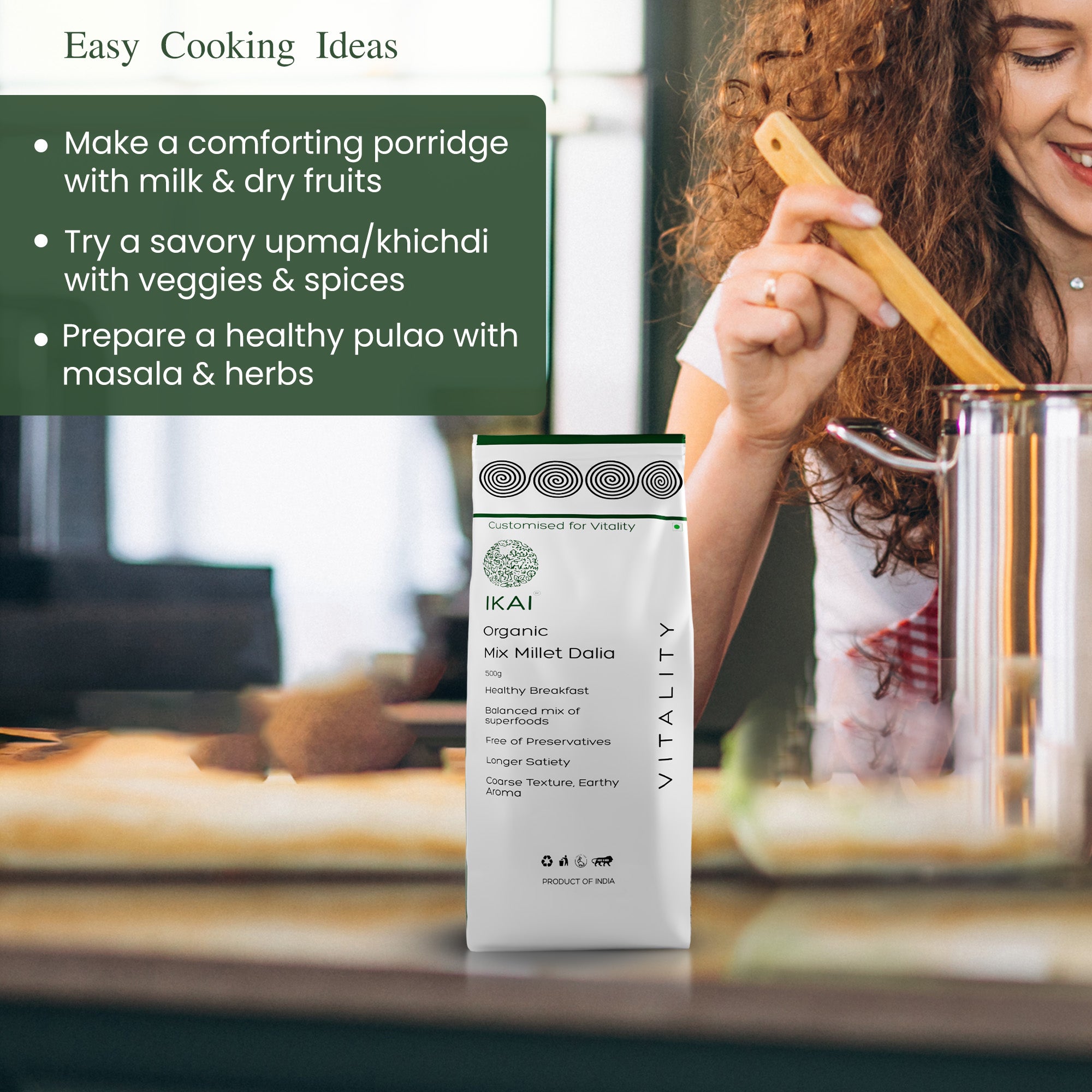 Organic Mix Millet Dalia | Multi Millets | Customised For Vitality | Gluten Free | 500g