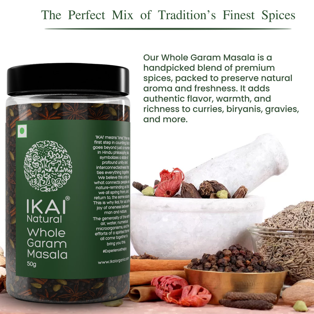 Natural Whole Garam Masala | Spice Mix | Medicinal | Pure | Aromatic | 50g