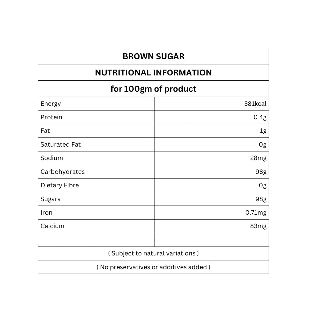 Organic Brown Sugar | Unrefined Cane Sugar | Healthy and Organic Foods | 500g