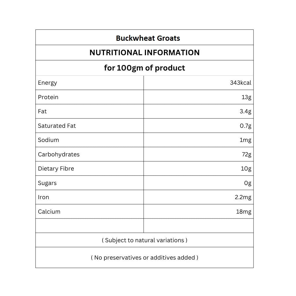 Organic Buckwheat Groats Kuttu | Gluten Free | Ancient Grain | Fasting Special | 500g