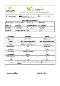 Organic Groundnut Oil | Cold Pressed | Wood Pressed | Unrefined | 500ml