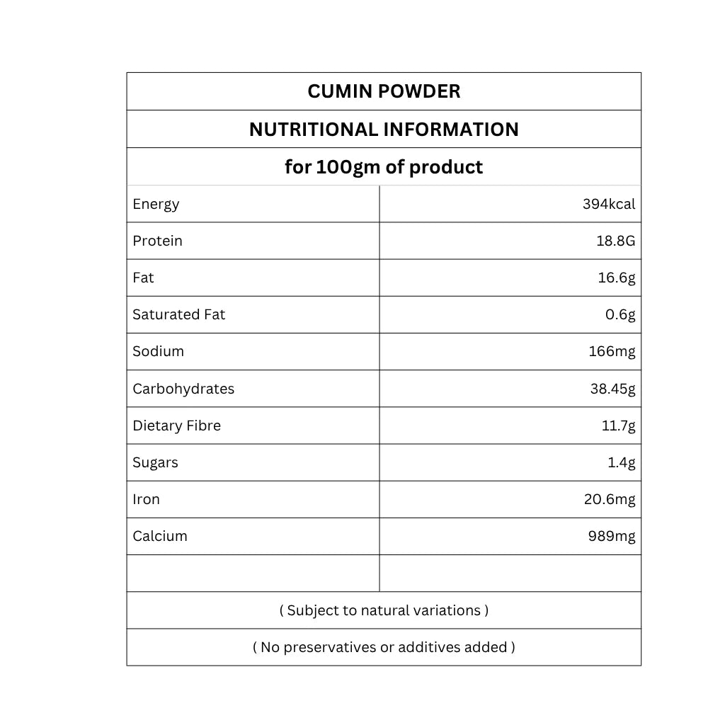 Organic Cumin Powder | Jeera Powder | Pure | Aromatic Spice | 100g