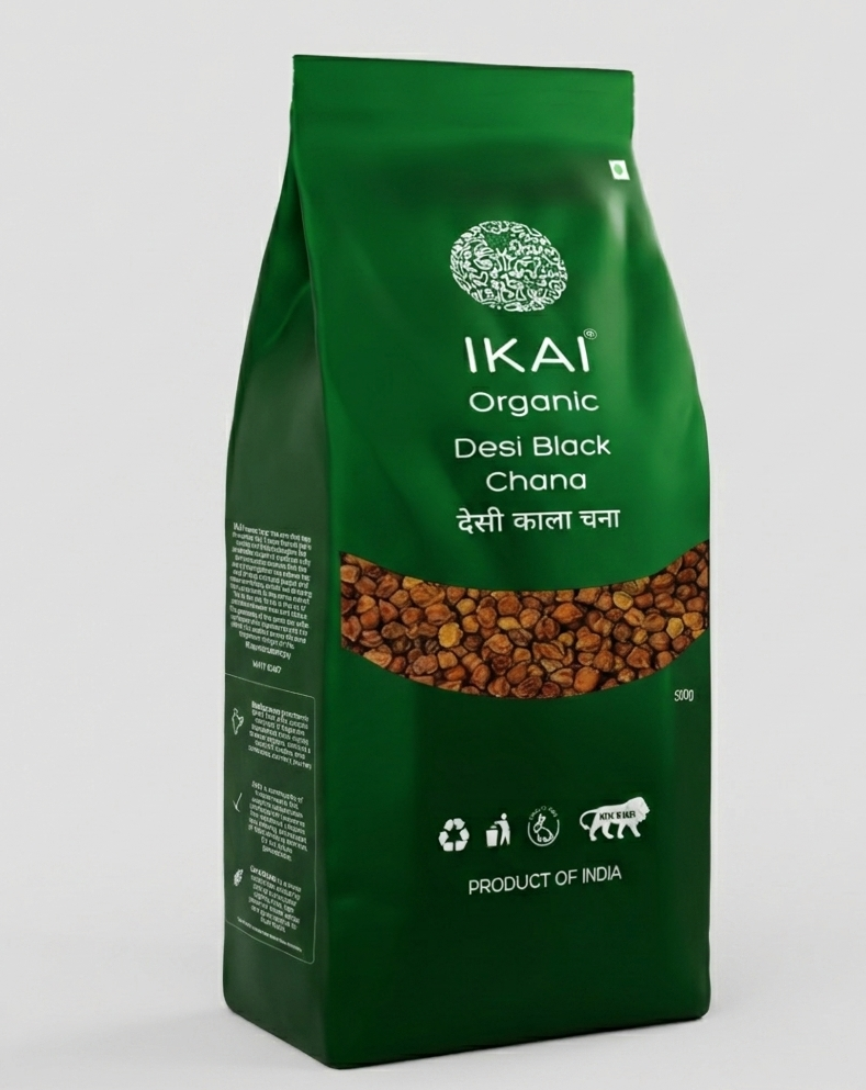Organic Desi Black Chana | Bengal Gram | Natural Protein Foods | 500g