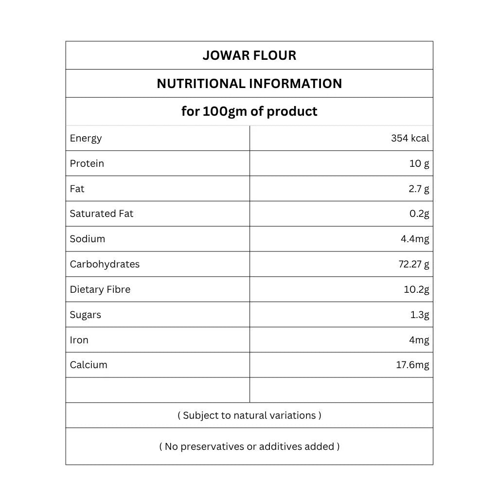 Organic Sorghum/Jowar Atta | Gluten Free | Ancient Grain | Millets | 450g