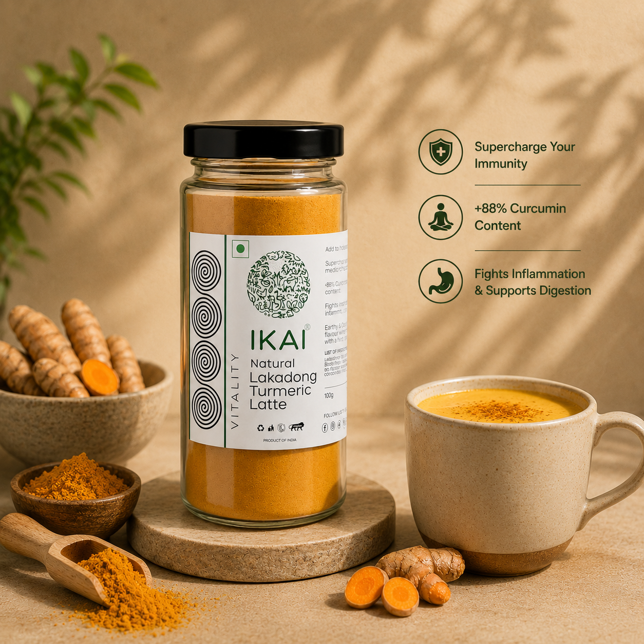 Natural Lakadong Turmeric Latte