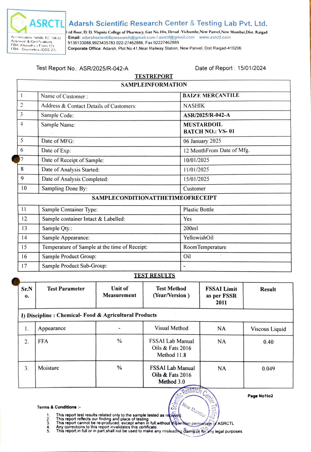 Organic Mustard Oil | Sarson Ka tel | Cold Pressed | Wood Pressed | 1000ml