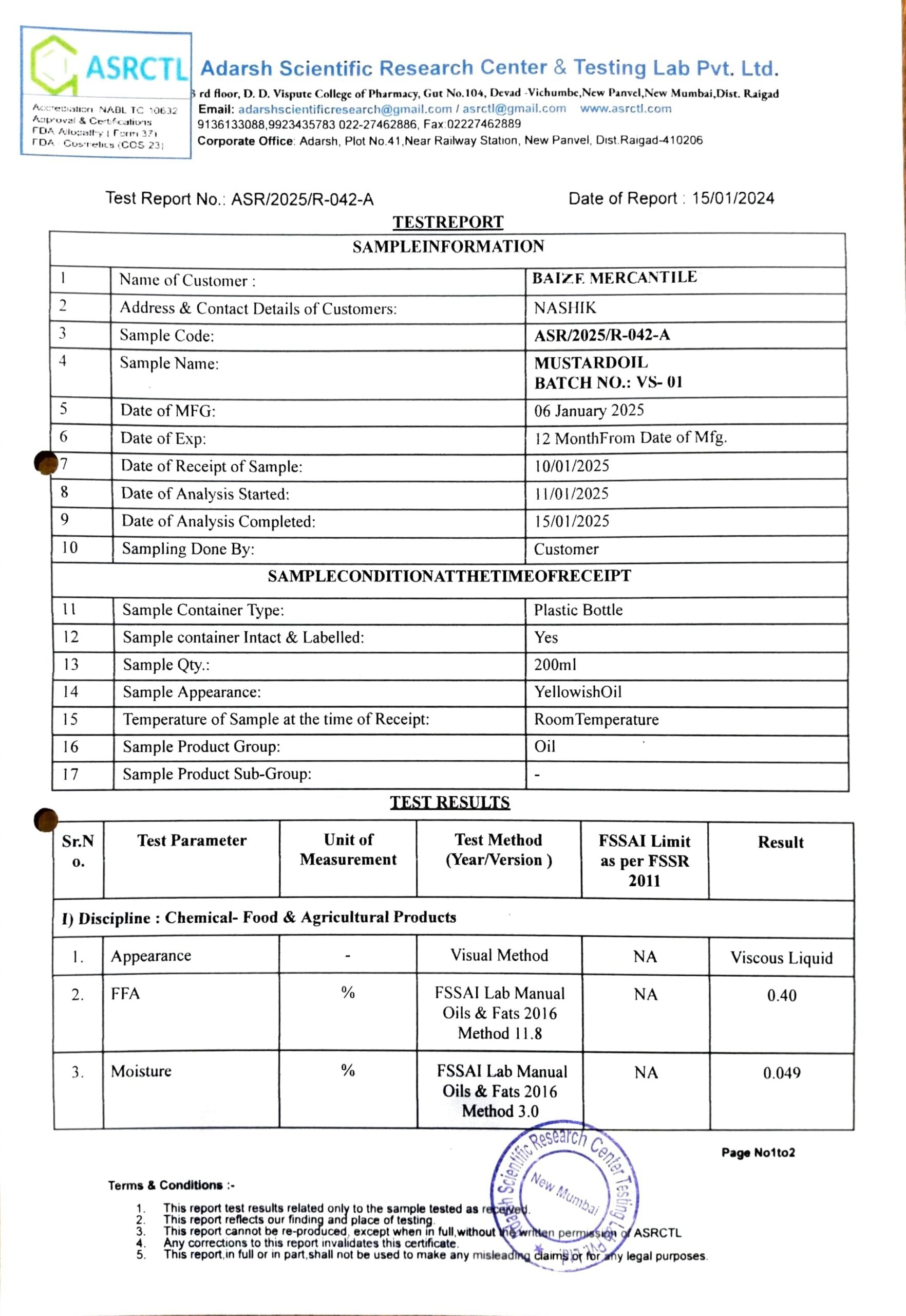 Organic Mustard Oil | Sarson Ka tel | Cold Pressed | Wood Pressed | 1000ml