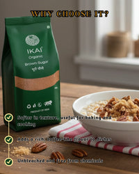 Organic Brown Sugar | Unrefined Cane Sugar | Healthy and Organic Foods | 500g