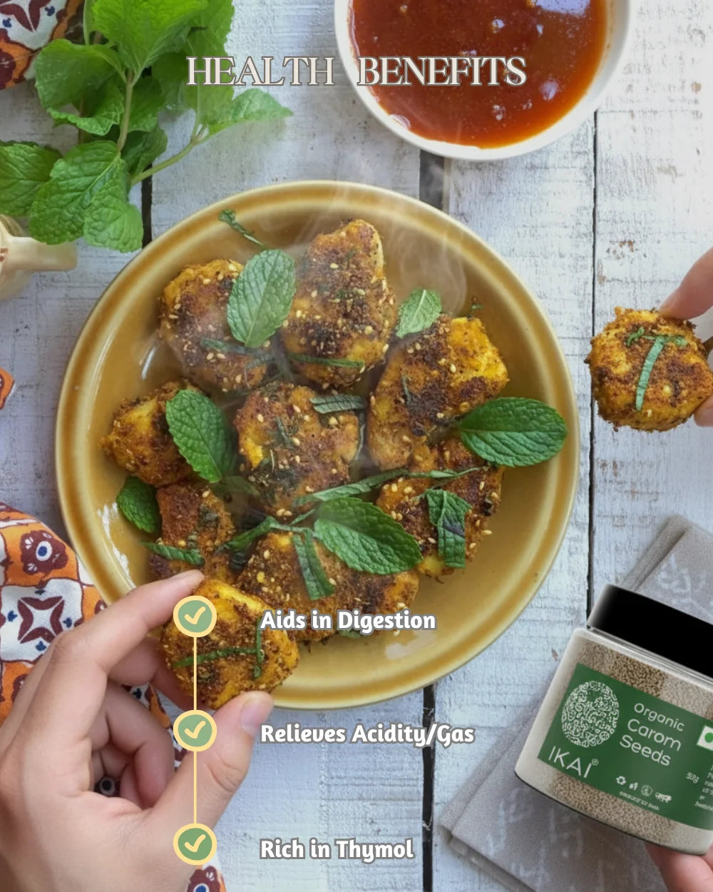 Organic Carom Seeds | Ajwain | Bishop’s weed | Aromatic Spice | 50g