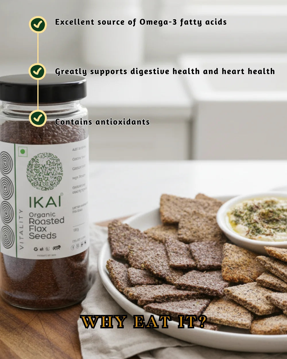 Organic Flax Seeds | Alsi Seed | Roasted Healthy Seeds | Good Fats | 100g