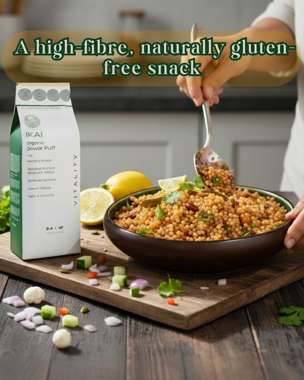 Organic Jowar Puff | Roasted | Customised For Vitality | Healthy Snack | 170g