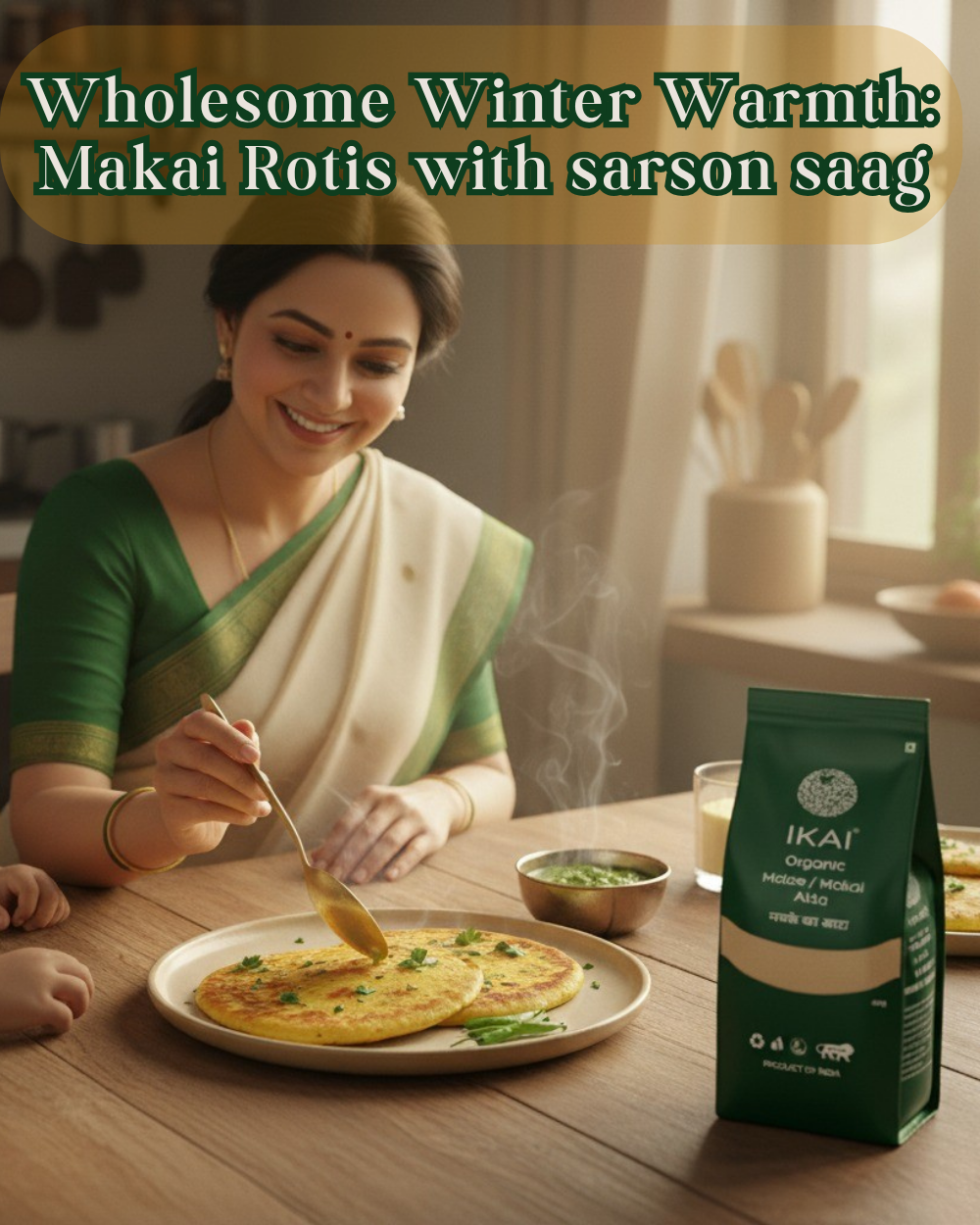 Organic Maize/Makai Atta | Traditional Corn Flour | Gluten Free | 450g