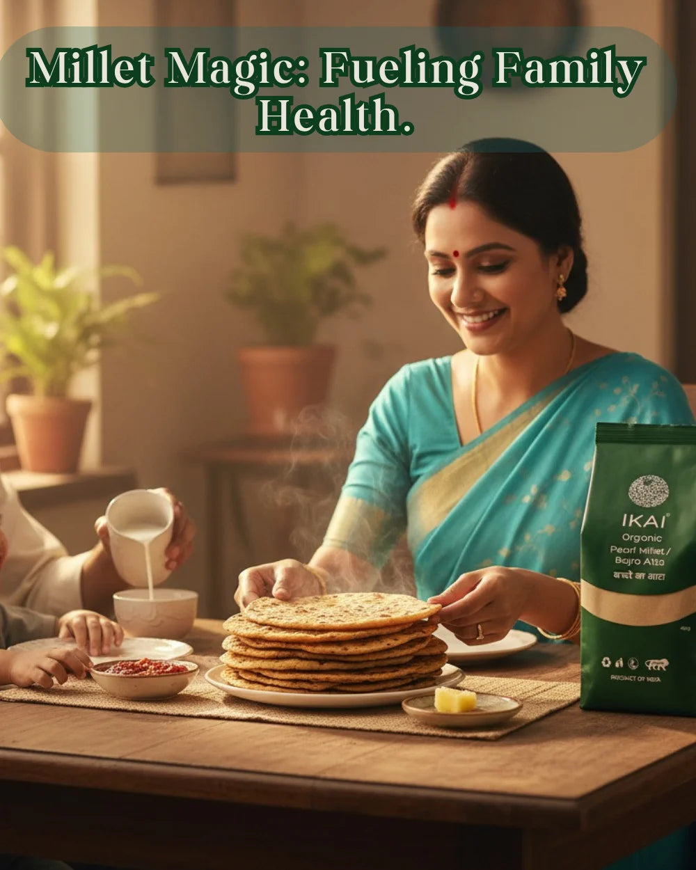 Bajra Flour (Pearl Millet Atta) Gluten Free | 450g | IKAI Organic