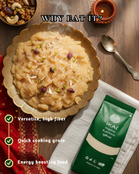 Suji/Rava - Semolina, High Fibre, 450gm | IKAI Organic