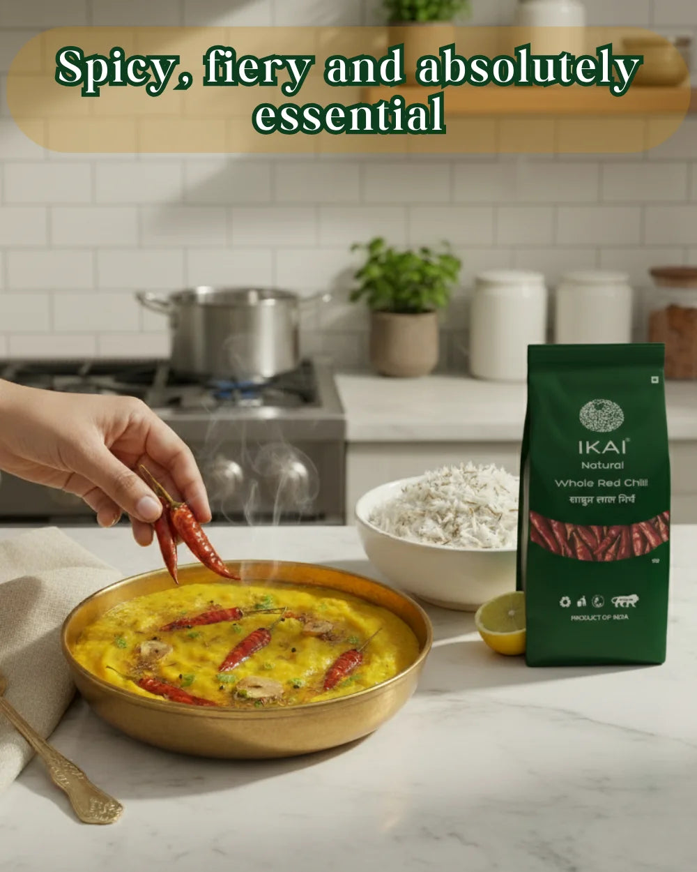 Organic Whole Red Chilli | Sabut Lal Mirch | Sundried | Red Colour | Hot | 50g