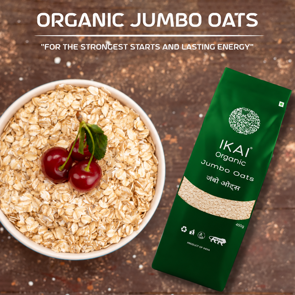 Organic Jumbo Oats | Healthy Breakfast | 450g