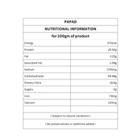 Natural Papad | Natural Protein Foods | Customised For Vitality | Gluten Free | 250g