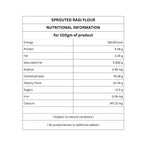 Organic Sprouted Finger Millet/Ragi Atta | Gluten Free | Sprouted | Customised for Vitality | 450g