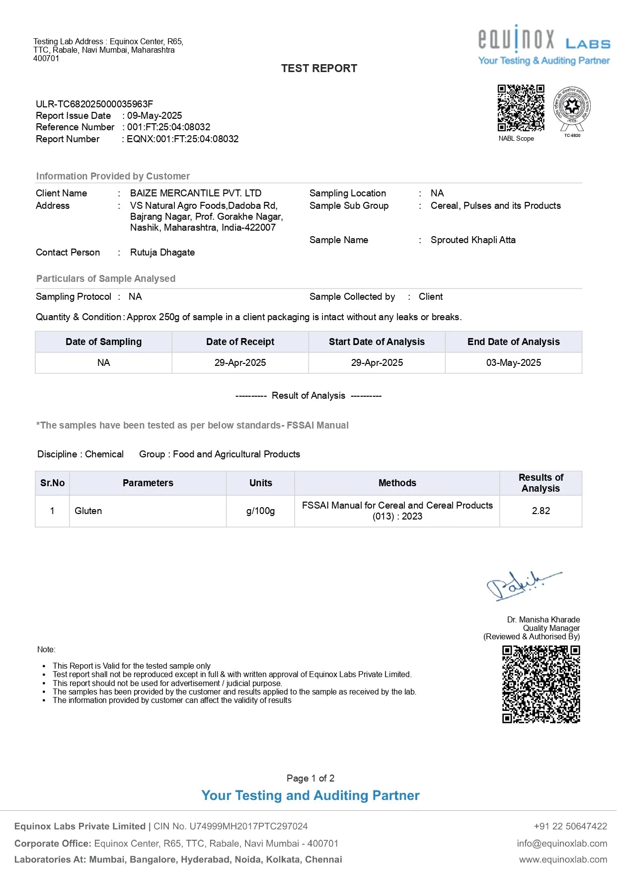 Organic Sprouted Khapli Atta | Ancient Emmer wheat | Sprouted | Customised for Vitality | 900g