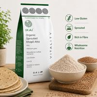 Organic Sprouted Khapli Atta | Ancient Emmer wheat | Sprouted | Customised for Vitality | 900g