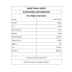 Organic Sweet Basil Seeds | Sabja | Customised for Vitality | High Protein | 100g