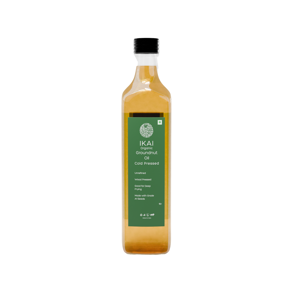 Organic Groundnut Oil | Cold Pressed | Wood Pressed | Unrefined | 1000ml