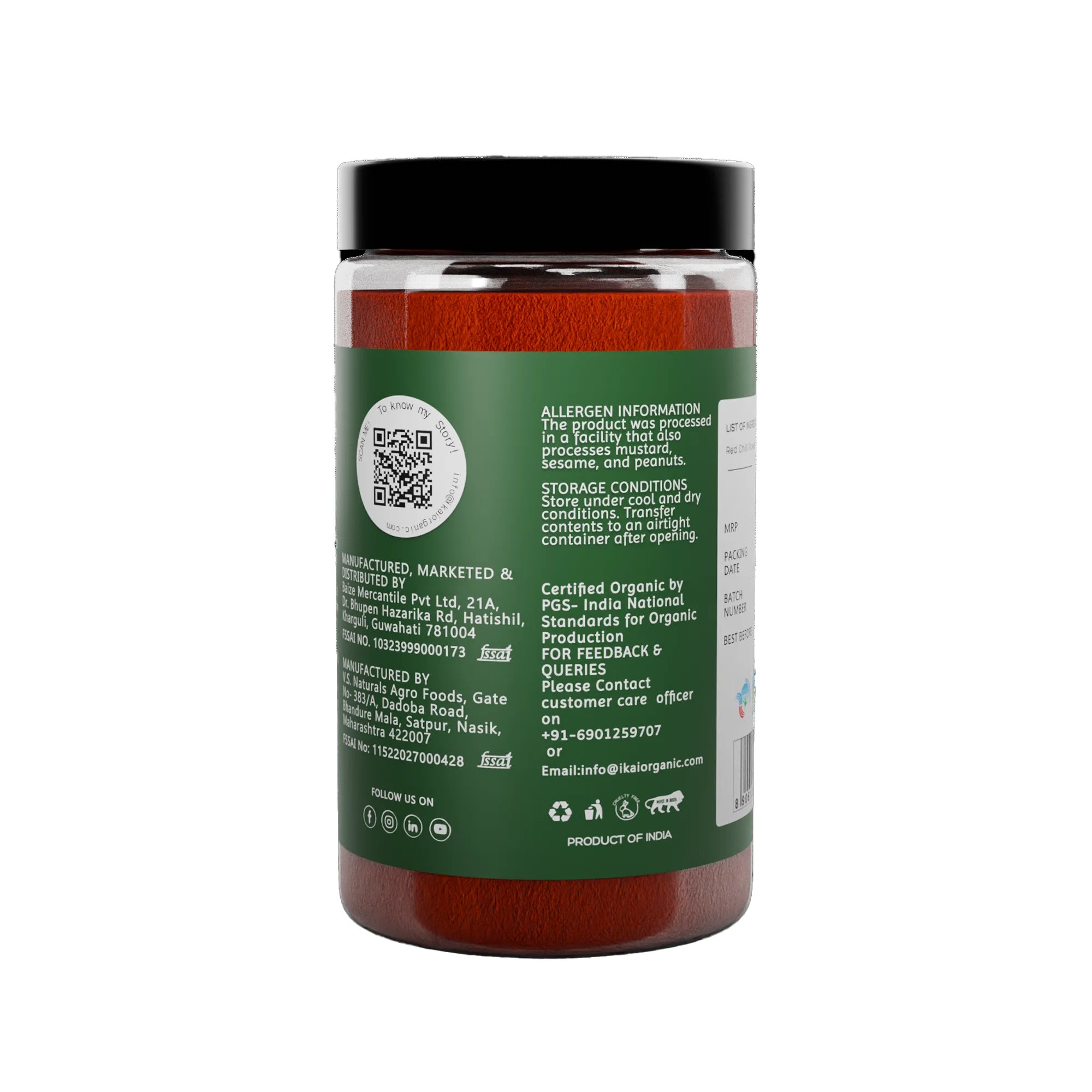 Organic Red Chilli Powder | Lal Mirch Powder | Pure | Red Colour | Hot | 100g