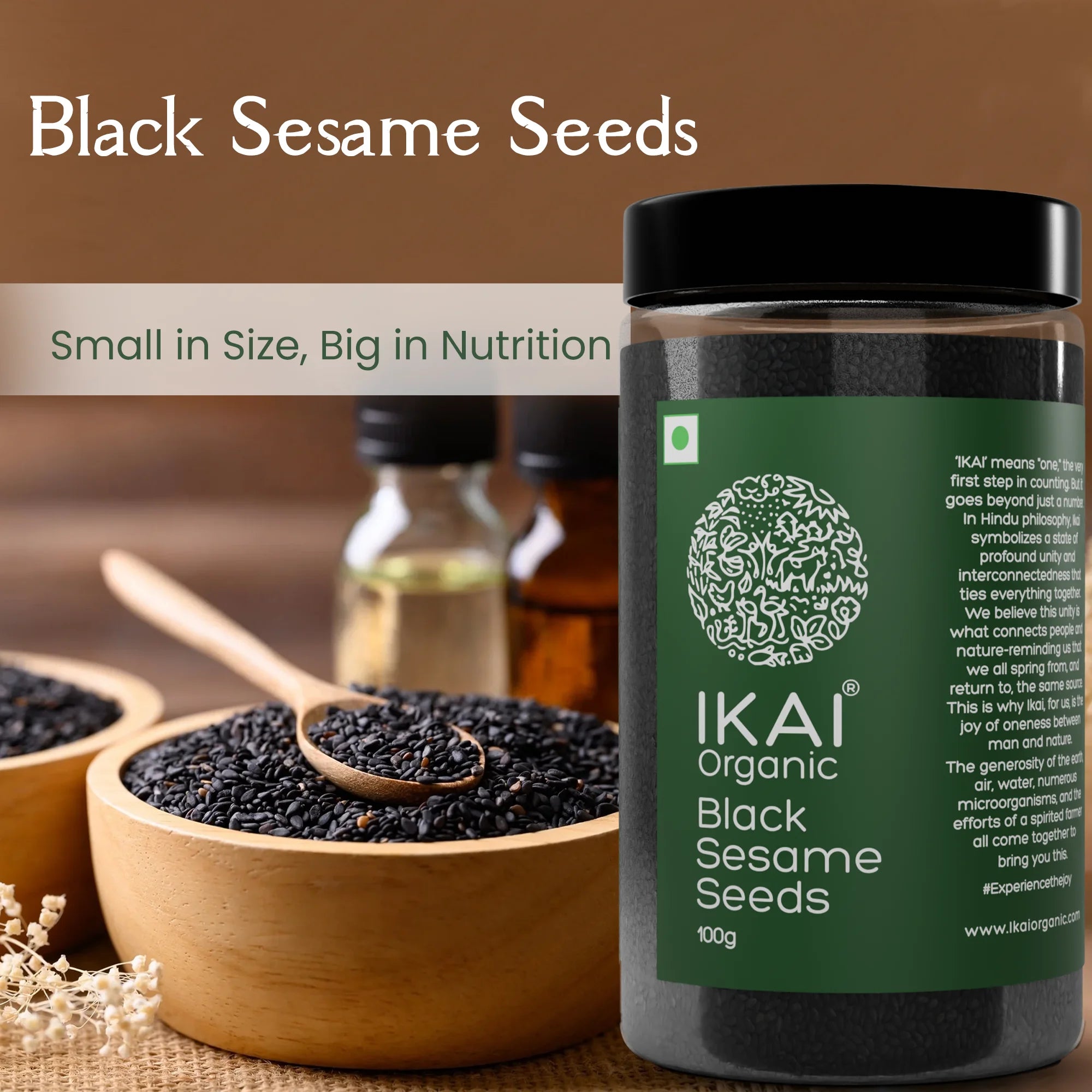 Organic Black Sesame Seeds | Kala Til | Healthy Seeds | Good Fats | 100g