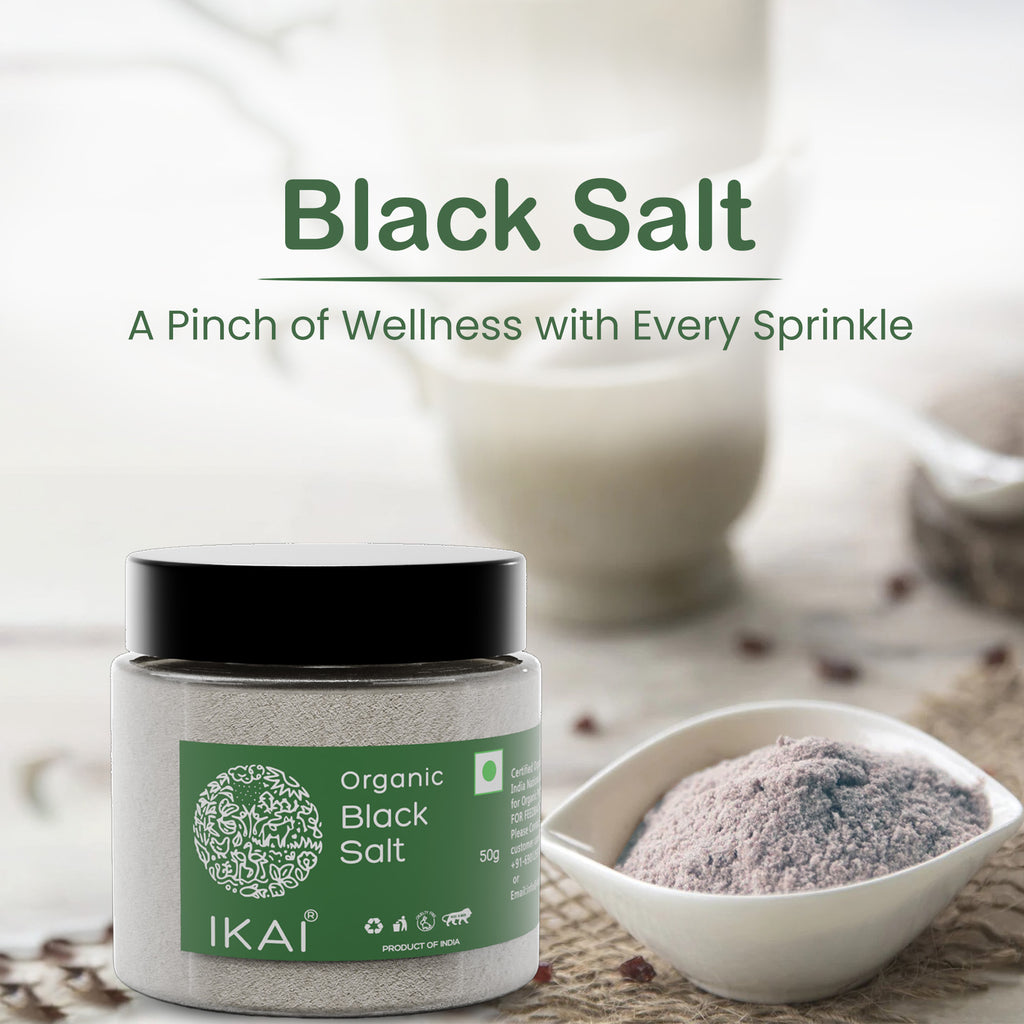 Natural Black Salt | Kala Namak | Mineral Rich | Flavour Enhancer | 50g