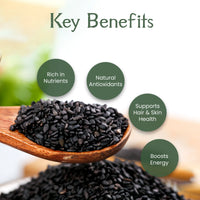 Organic Black Sesame Seeds | Kala Til | Healthy Seeds | Good Fats | 100g