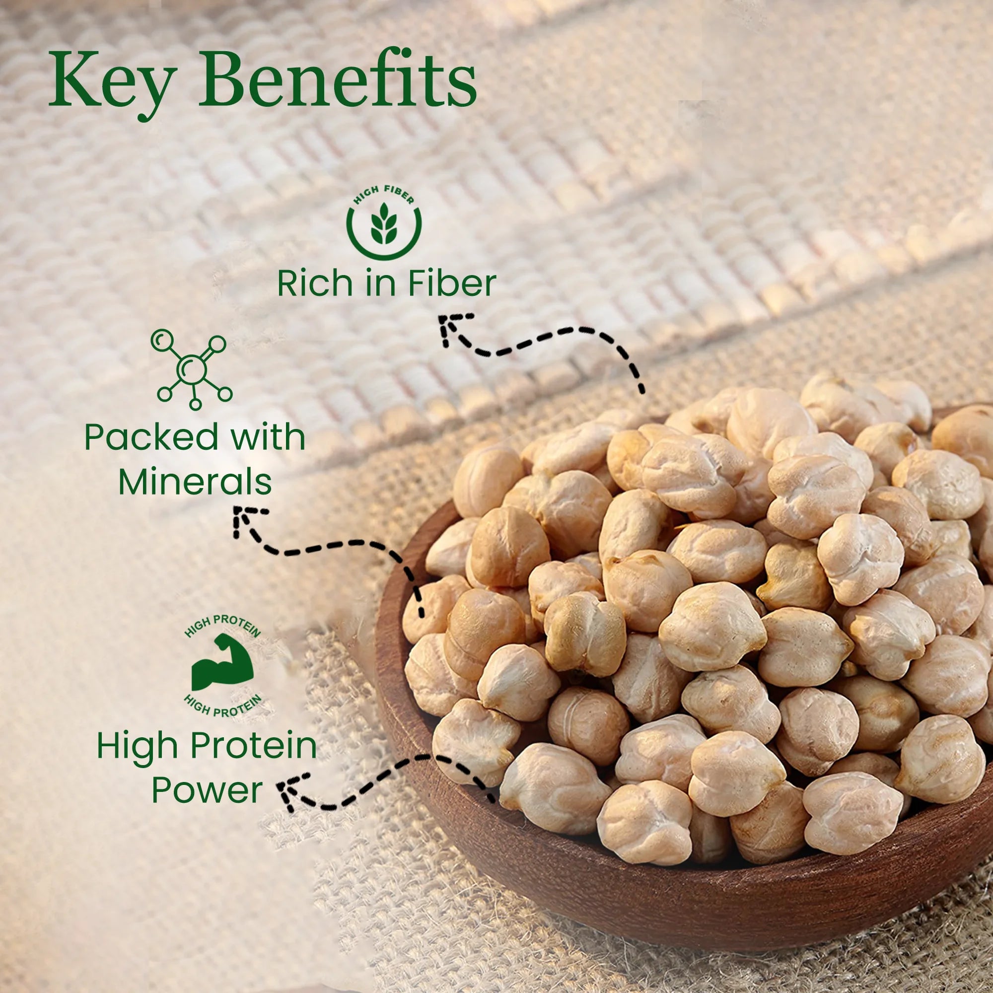 Organic Kabuli Chana | White Chickpea | 500g