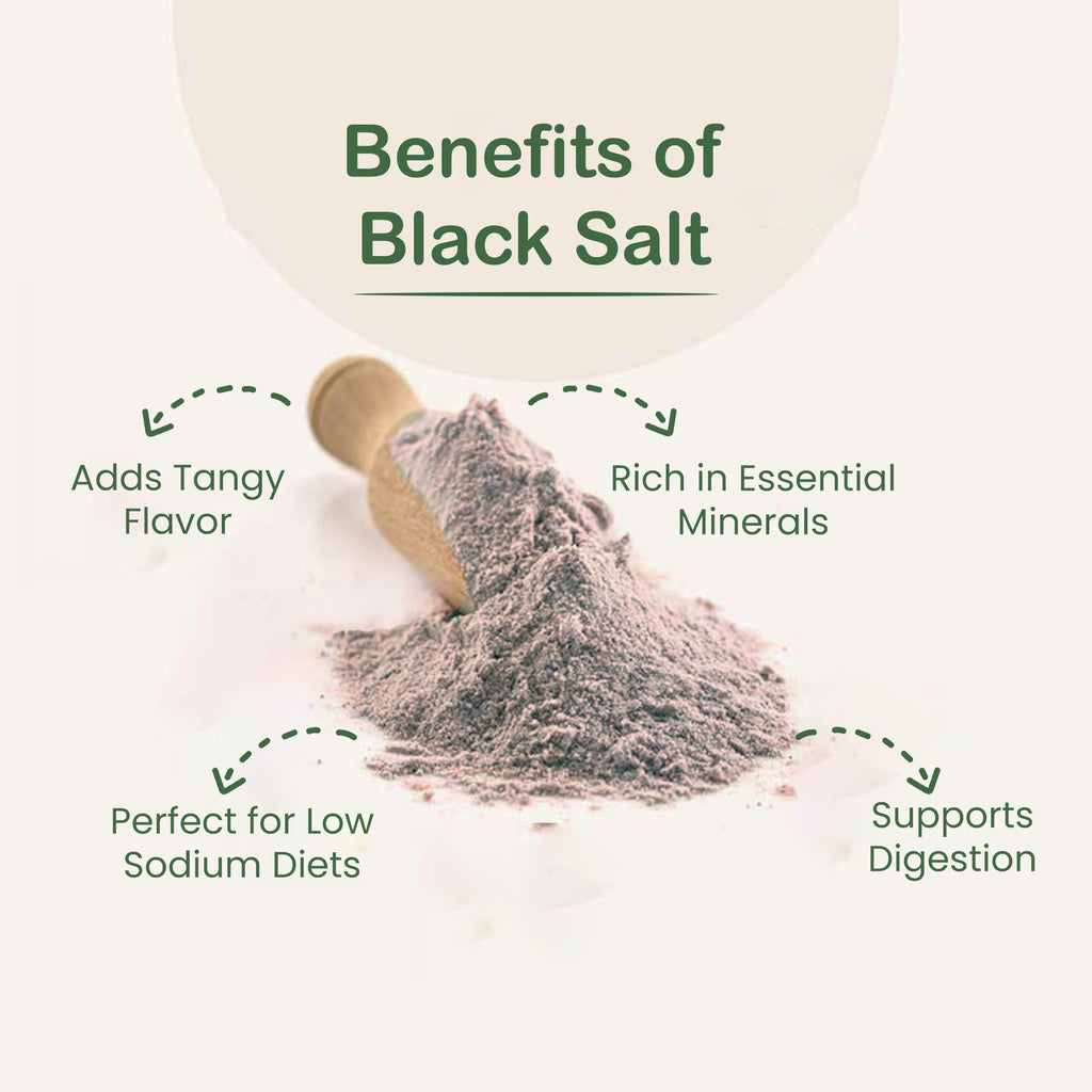 Natural Black Salt | Kala Namak | Mineral Rich | Flavour Enhancer | 50g