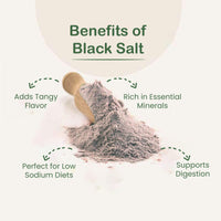 Natural Black Salt | Kala Namak | Mineral Rich | Flavour Enhancer | 100g