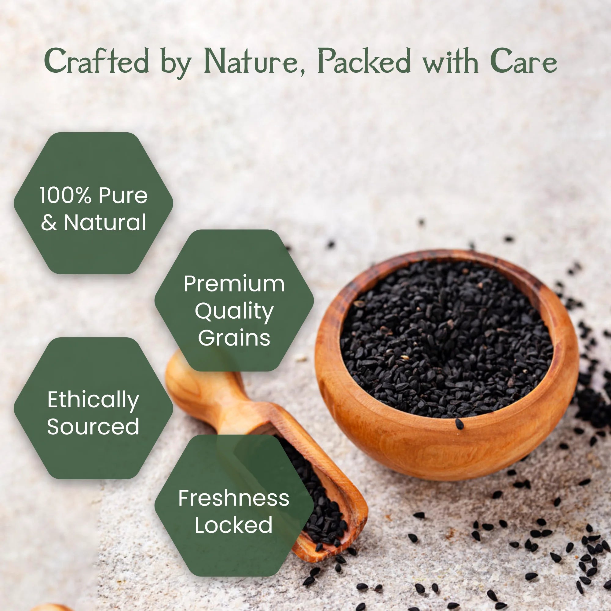 Organic Black Sesame Seeds | Kala Til | Healthy Seeds | Good Fats | 100g