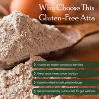 Organic Gluten Free Atta | Naturally Gluten Free | Flour Mix | Customised for Vitality | 500g