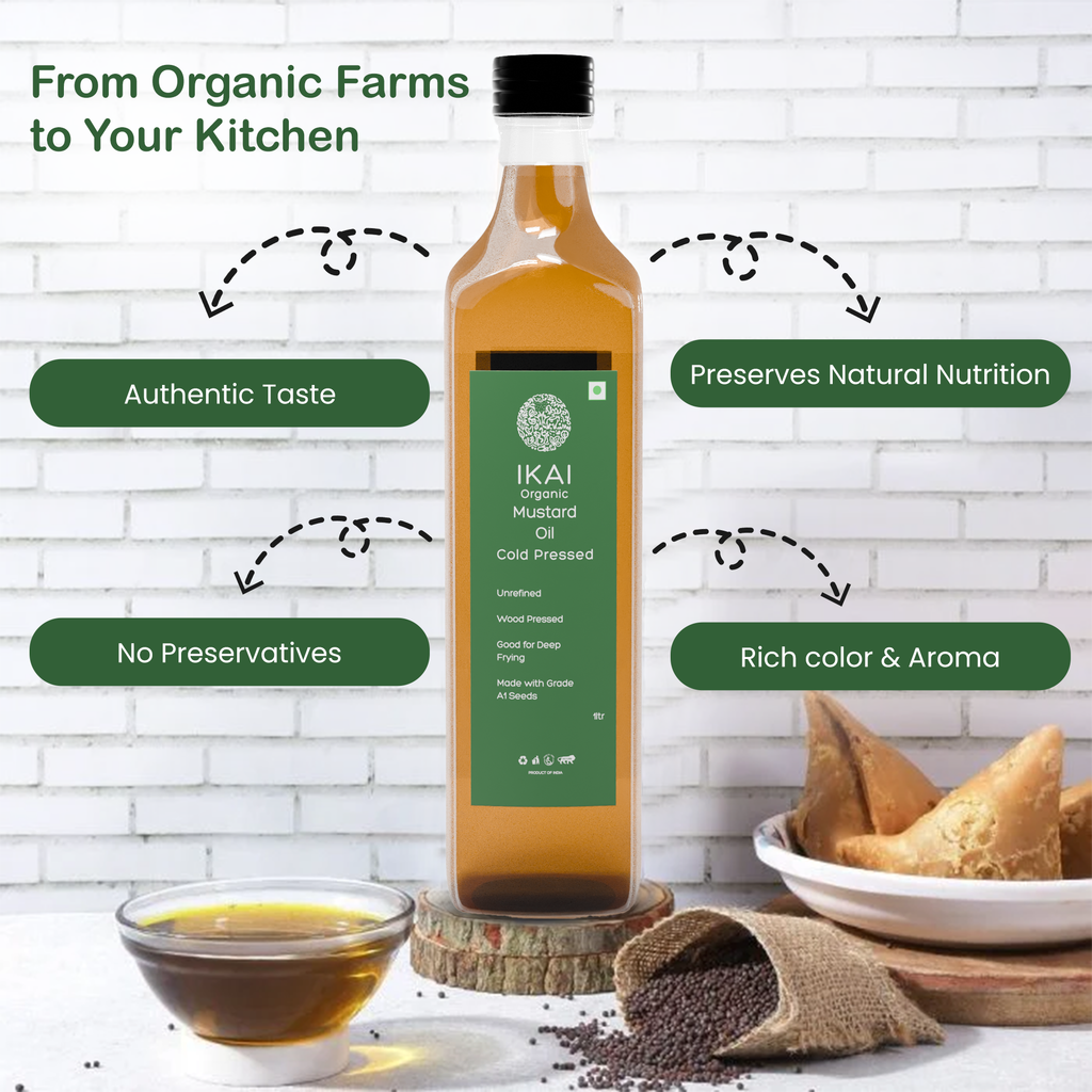 Organic Mustard Oil | Sarson Ka tel | Cold Pressed | Wood Pressed | 1000ml