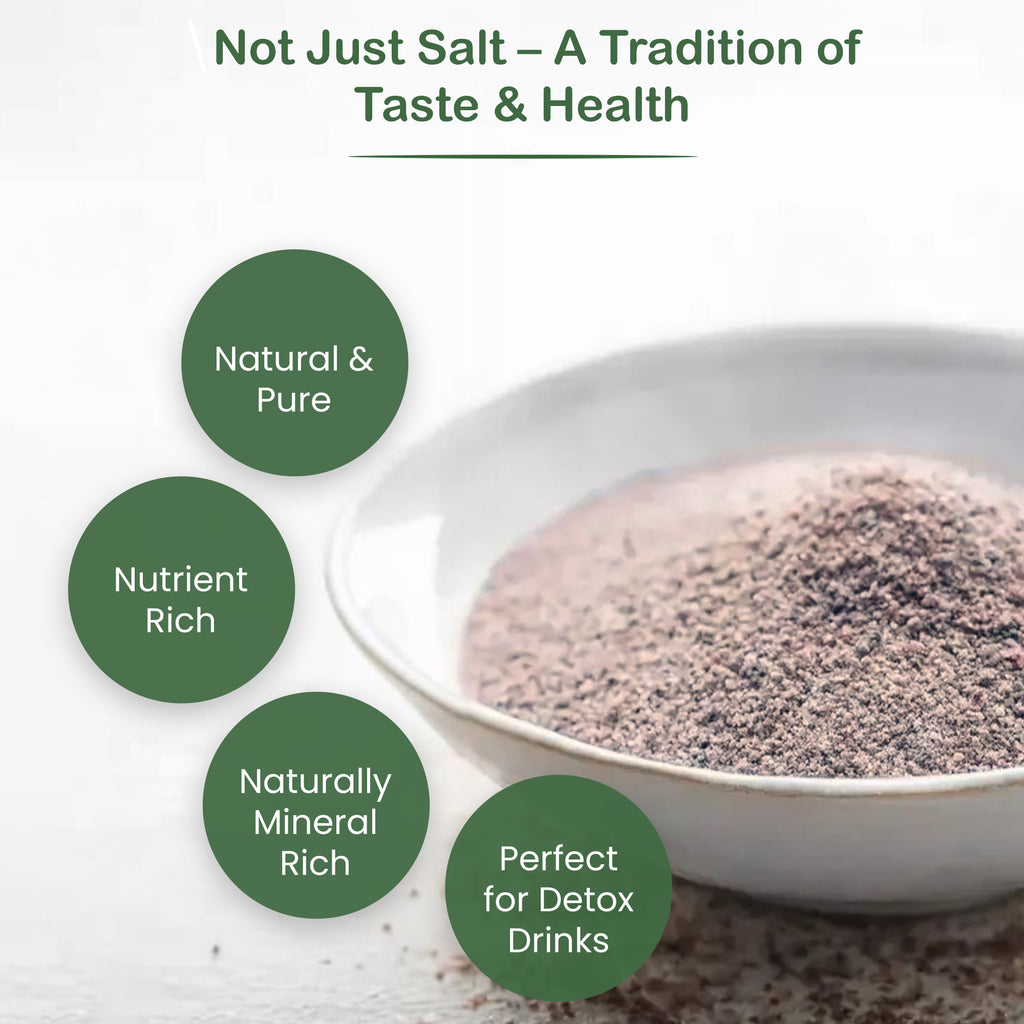 Natural Black Salt | Kala Namak | Mineral Rich | Flavour Enhancer | 50g