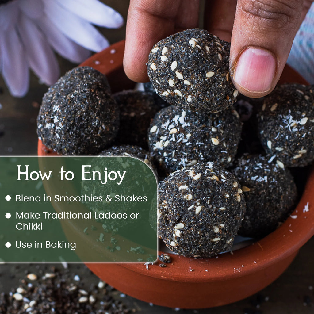 Organic Black Sesame Seeds | Kala Til | Healthy Seeds | Good Fats | 100g