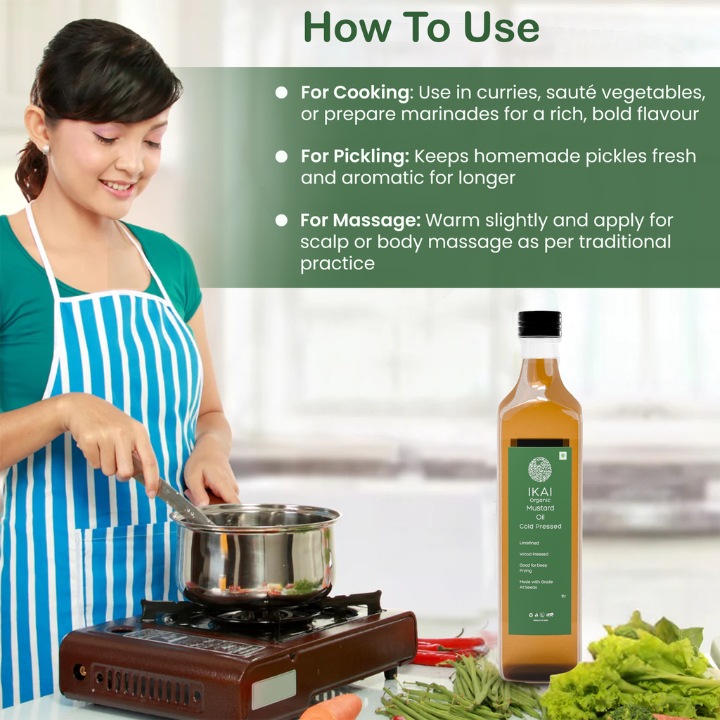 Organic Mustard Oil | Sarson Ka tel | Cold Pressed | Wood Pressed | 1000ml