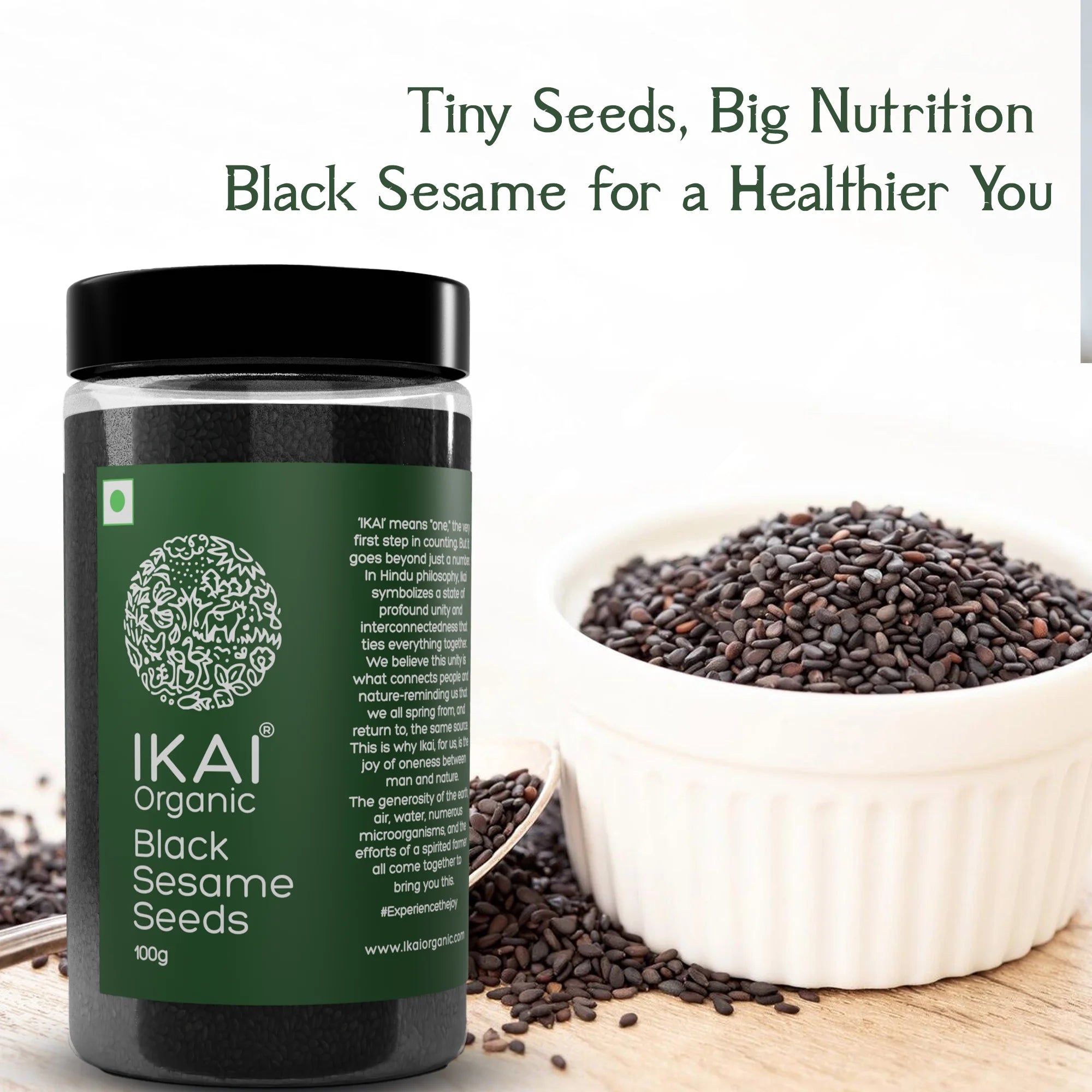 Organic Black Sesame Seeds | Kala Til | Healthy Seeds | Good Fats | 100g