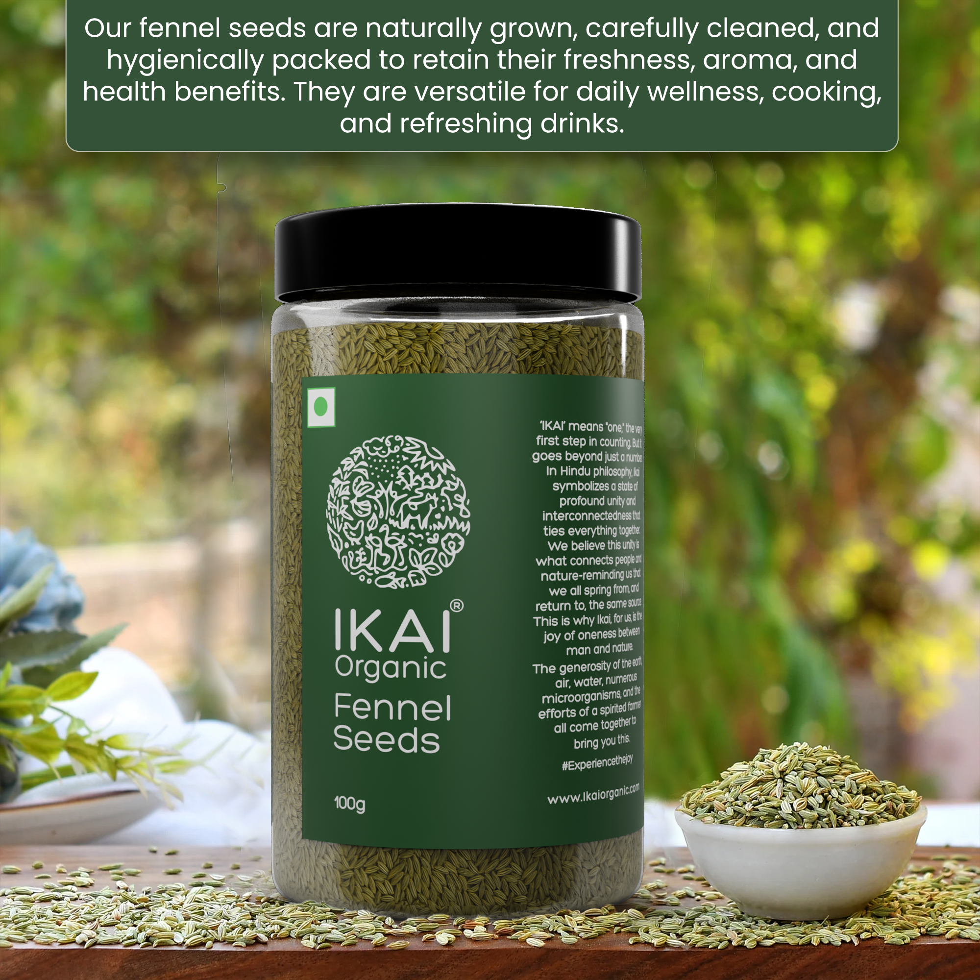 Organic Fennel Seeds | Saunf | Mouth Freshener | Aromatic Spice | 100g