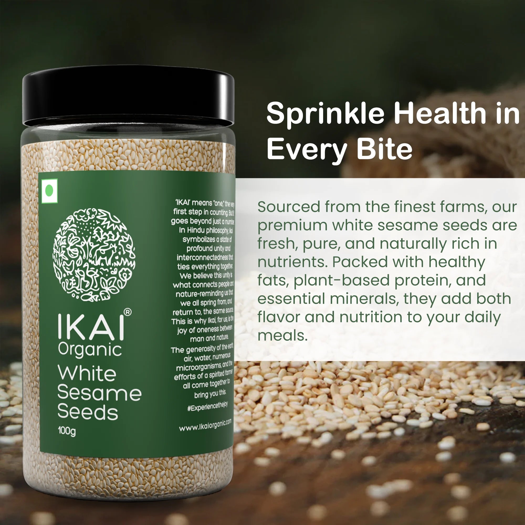 Organic White Sesame Seeds | Safed Til | Healthy Seeds | Good Fats | 100g