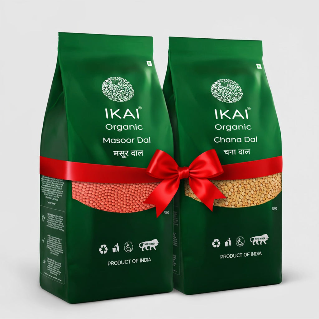 Organic Wholesome Dal Duo- Chana Dal(500g) Masoor Dal (500g)