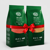 Organic Wholesome Dal Duo- Chana Dal(500g) Masoor Dal (500g)