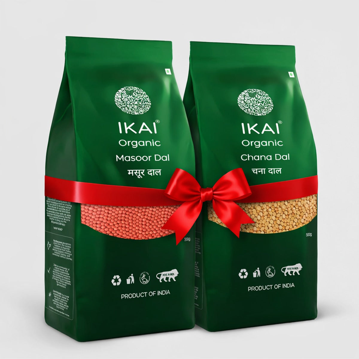 Organic Wholesome Dal Duo- Chana Dal(500g) Masoor Dal (500g)